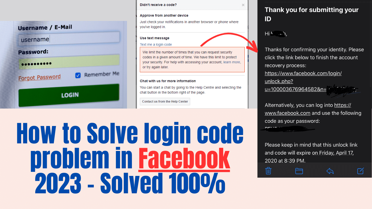 How to solve login code problem in Facebook 2023 - Solved 100%